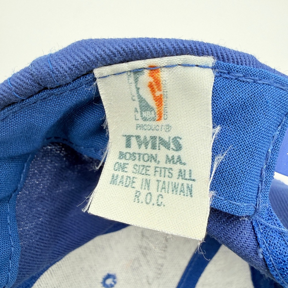 Vintage Twin NBA Minnesota Timberwolves Hat OSFA Blue Snapback Basketball Y2K - Picture 2 of 8